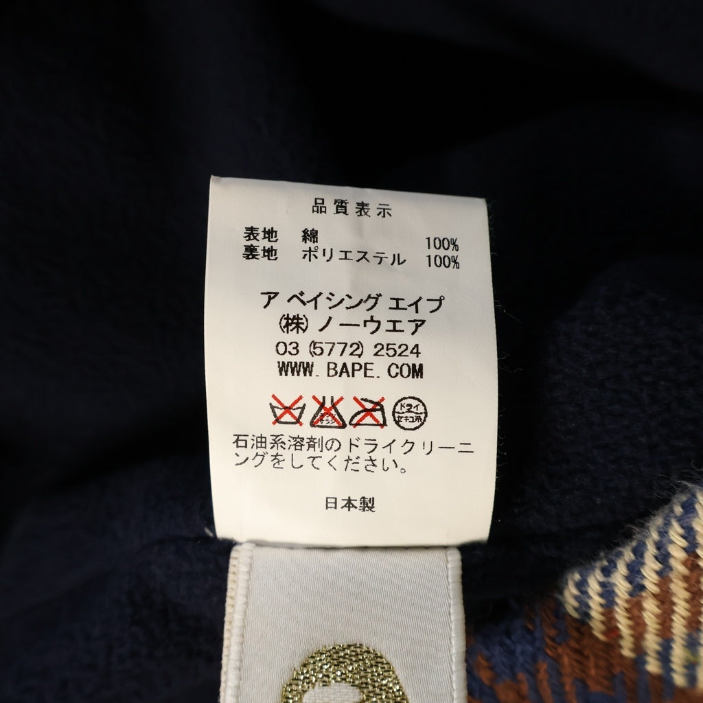 A BATHING APE(アベイシングエイプ) ラブジェネ チェック柄 CPO ジャケット マルチ
