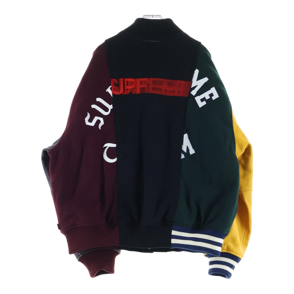 SUPREME(シュプリーム) 24SS ×MM6 Maison Margiela Split Varsity Jacket エムエムシックス メゾンマルジェラ スプリット バーシティ ジャケット ブルゾン スタジャン マルチ