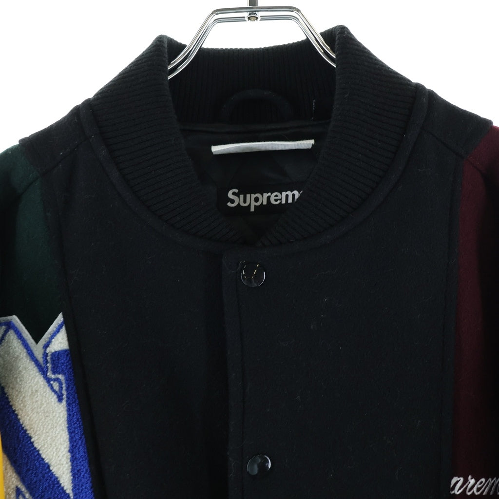 SUPREME(シュプリーム) 24SS ×MM6 Maison Margiela Split Varsity Jacket エムエムシックス メゾンマルジェラ スプリット バーシティ ジャケット ブルゾン スタジャン マルチ