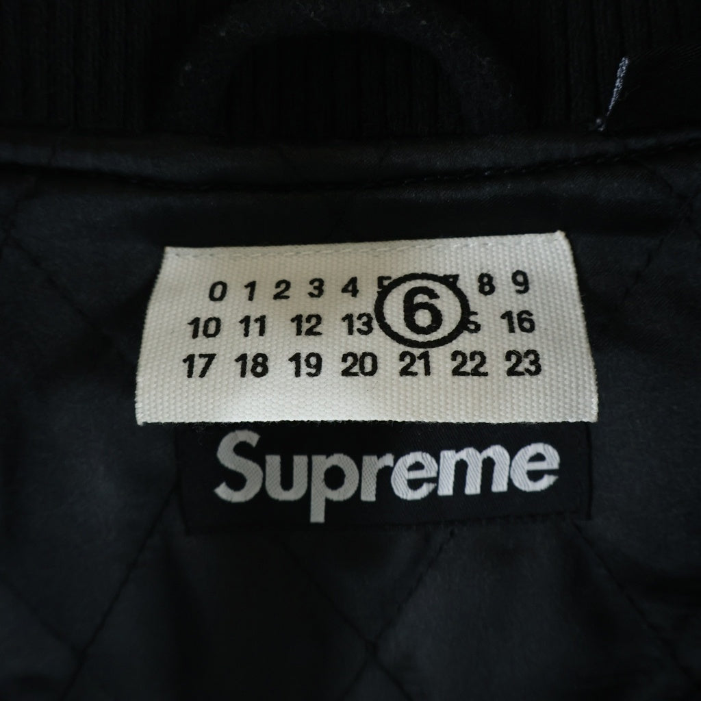 SUPREME(シュプリーム) 24SS ×MM6 Maison Margiela Split Varsity Jacket エムエムシックス メゾンマルジェラ スプリット バーシティ ジャケット ブルゾン スタジャン マルチ