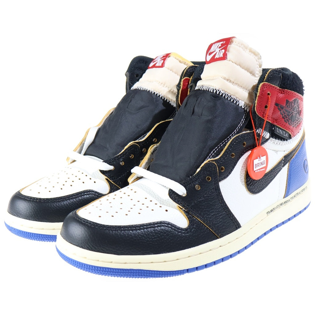 NIKE(ナイキ) ×fragment design ×UNION AIR JORDAN1 HIGH OG IO7847-002 フラグメントデザイン ユニオン エアジョーダン1 ハイカットスニーカー マルチ US8.5/26.5cm
