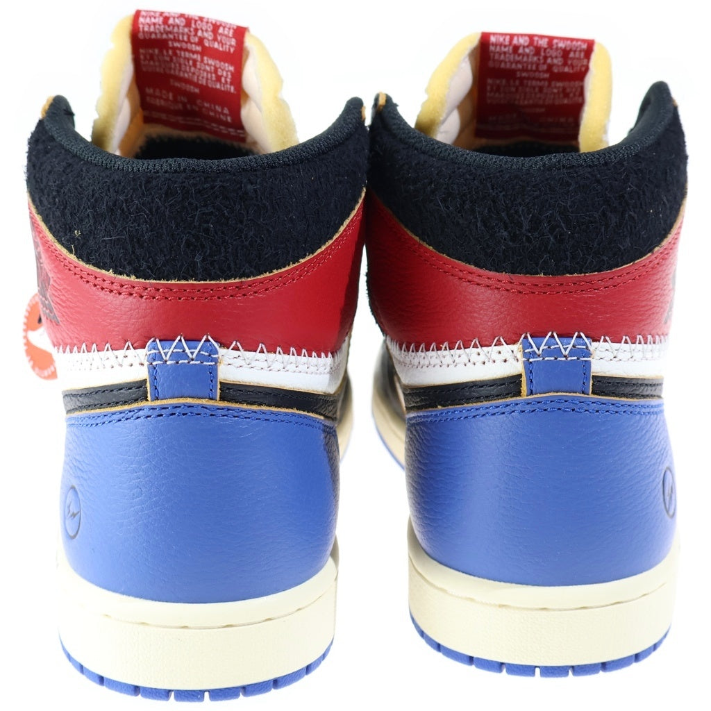 NIKE(ナイキ) ×fragment design ×UNION AIR JORDAN1 HIGH OG IO7847-002 フラグメントデザイン ユニオン エアジョーダン1 ハイカットスニーカー マルチ US8.5/26.5cm