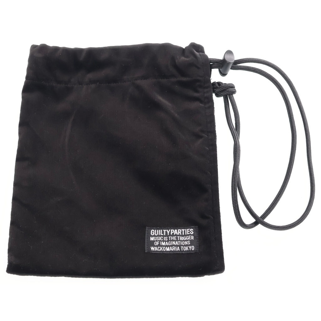 WACKO MARIA(ワコマリア) 25AW VELVET DRAWSTRING BAG ベルベット ドローストリング バッグ ブラック 25AW-WMA-BG17