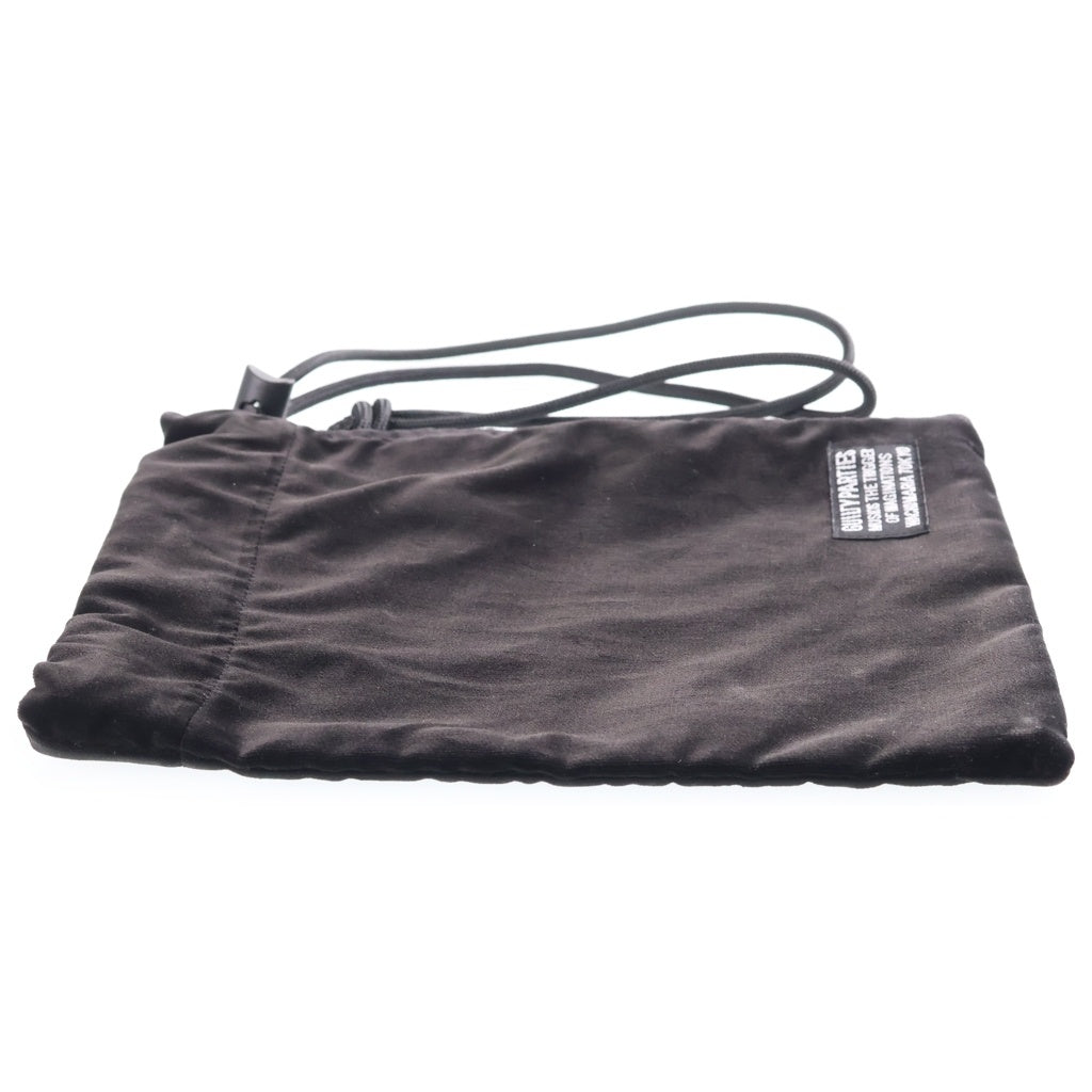 WACKO MARIA(ワコマリア) 25AW VELVET DRAWSTRING BAG ベルベット ドローストリング バッグ ブラック 25AW-WMA-BG17