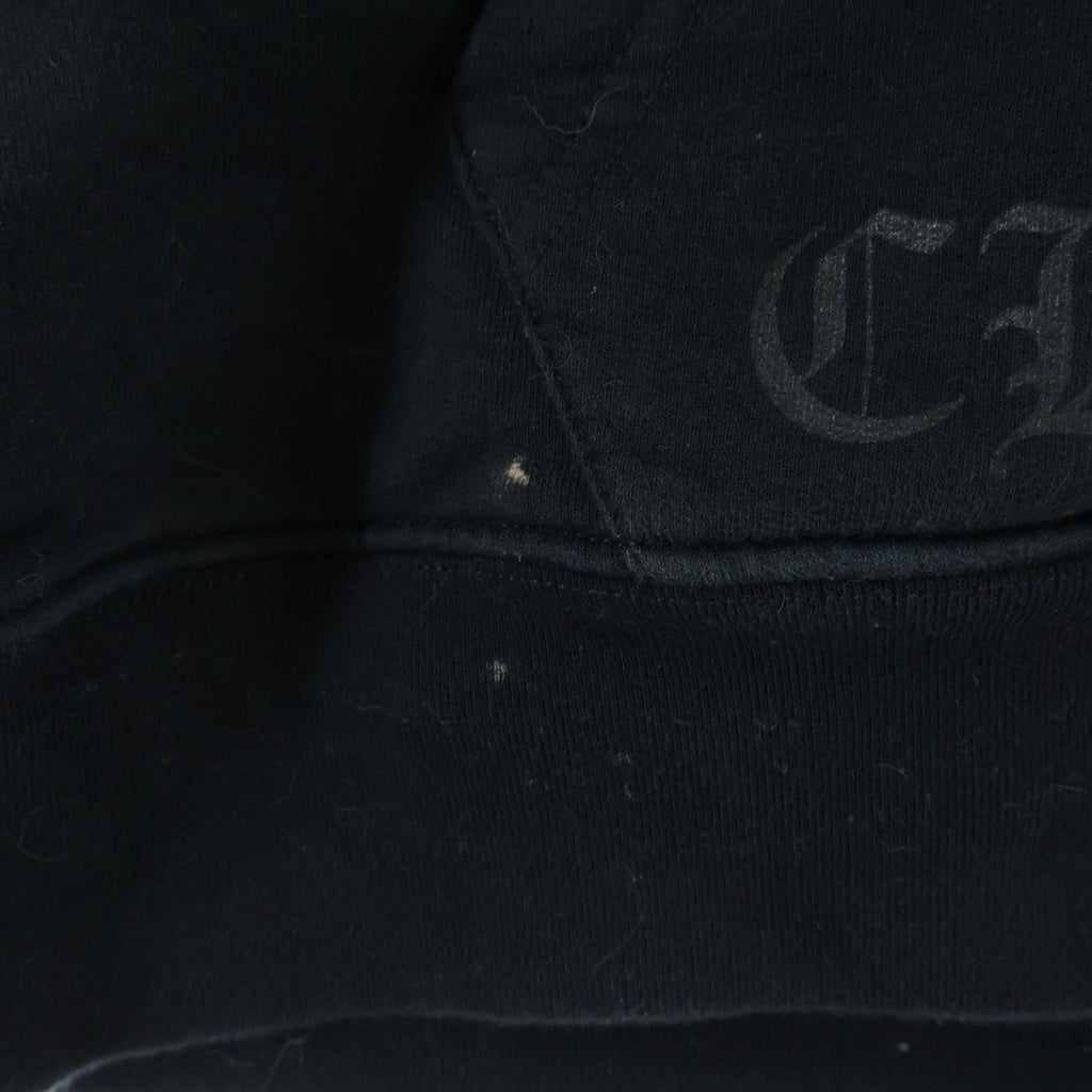CHROME HEARTS(クロムハーツ) Vertical Logo Fleece Zip Up Hoodie バーティカル・ロゴ・フリース・ジップアップ・フーディー ブラック