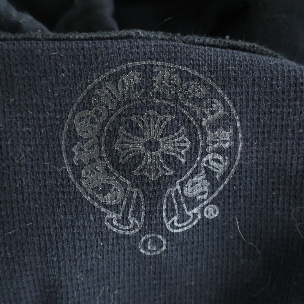 CHROME HEARTS(クロムハーツ) Vertical Logo Fleece Zip Up Hoodie バーティカル・ロゴ・フリース・ジップアップ・フーディー ブラック