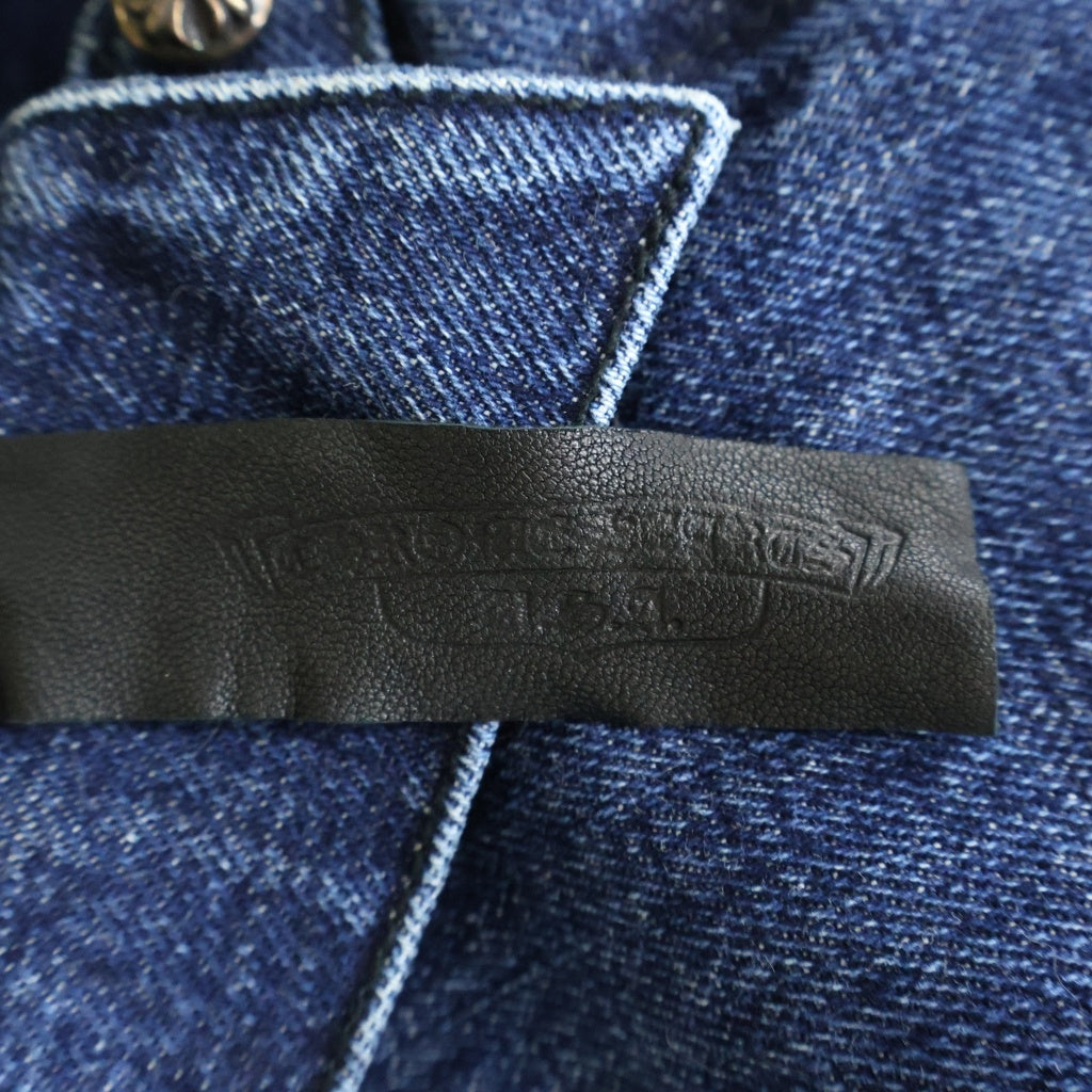 CHROME HEARTS(クロムハーツ) LOOSEENDS FBRC ルーズエンド デニム クロスパッチ クロスボールボタンデニム長袖シャツ インディゴ