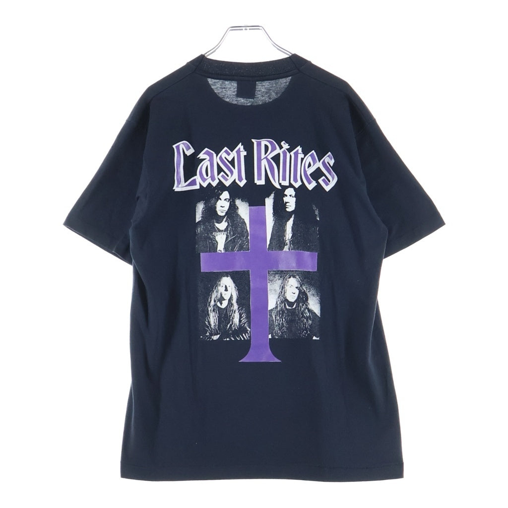 VINTAGE(ヴィンテージ) 90s Vintage USA製 Last Rites Tee ヴィンテージ 黒タグ ラストライツ クルーネック 半袖Tシャツ カットソー ブラック