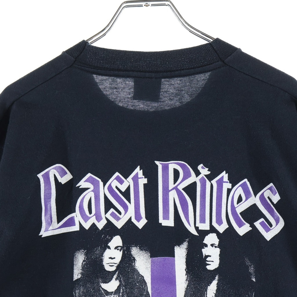 VINTAGE(ヴィンテージ) 90s Vintage USA製 Last Rites Tee ヴィンテージ 黒タグ ラストライツ クルーネック 半袖Tシャツ カットソー ブラック