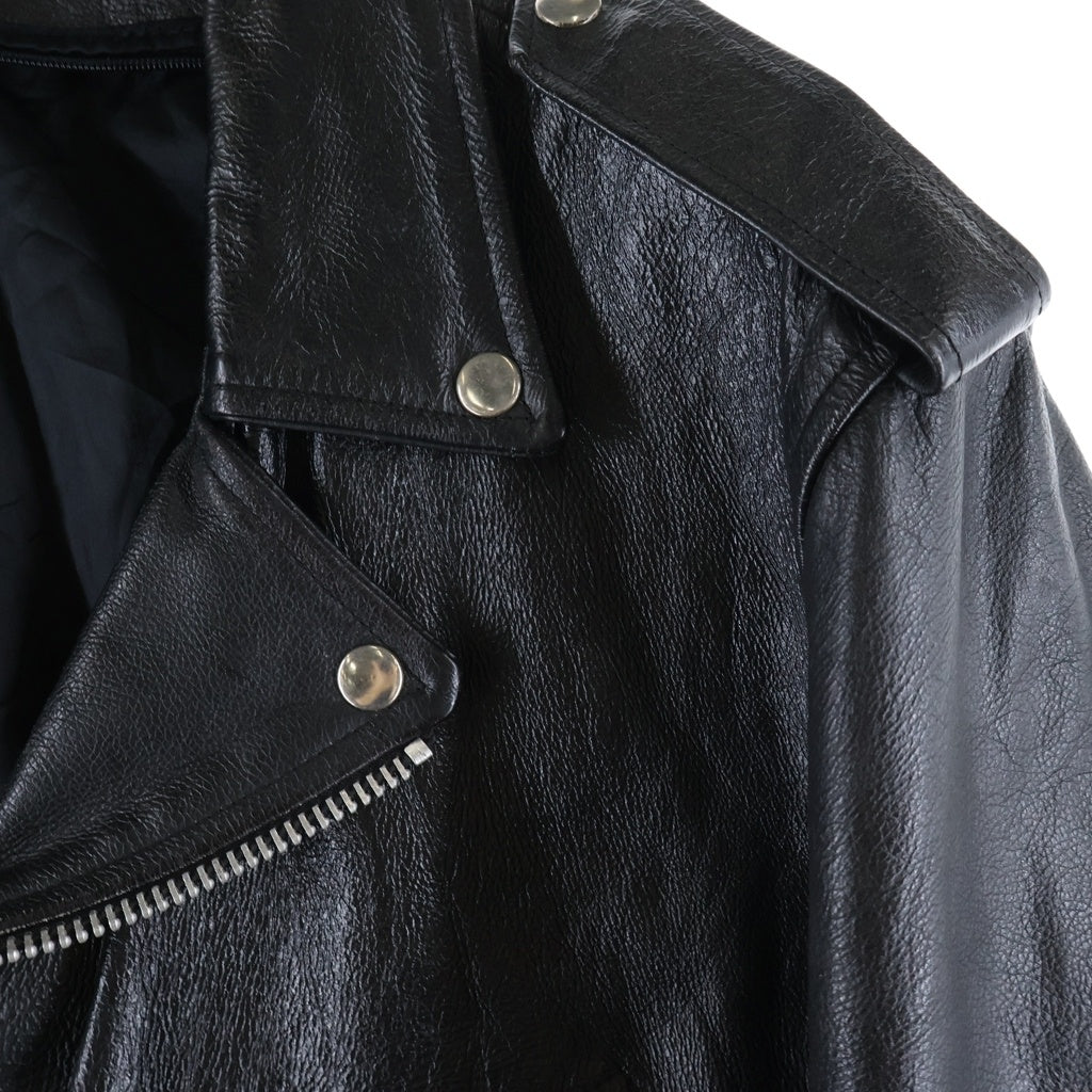 NO BRAND(ノーブランド) Mughal Sports(ムガルスポーツ) レザー ダブルライダースジャケット ブラック