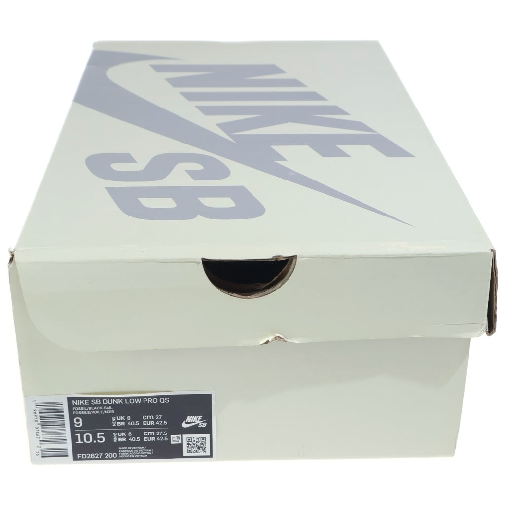 NIKE SB(ナイキエスビー) ×ALBINO & PRETO DUNK LOW PRO QS FD2627-200 アルビノ&プレト ダンク ローカットスニーカー ベージュ/ブラック US9/27cm