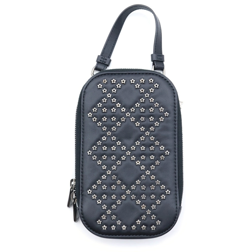 Christian Dior(クリスチャンディオール) Lady Dior Phone Holder レディディオール スタースタッズ フォンホルダー レディース ブラック