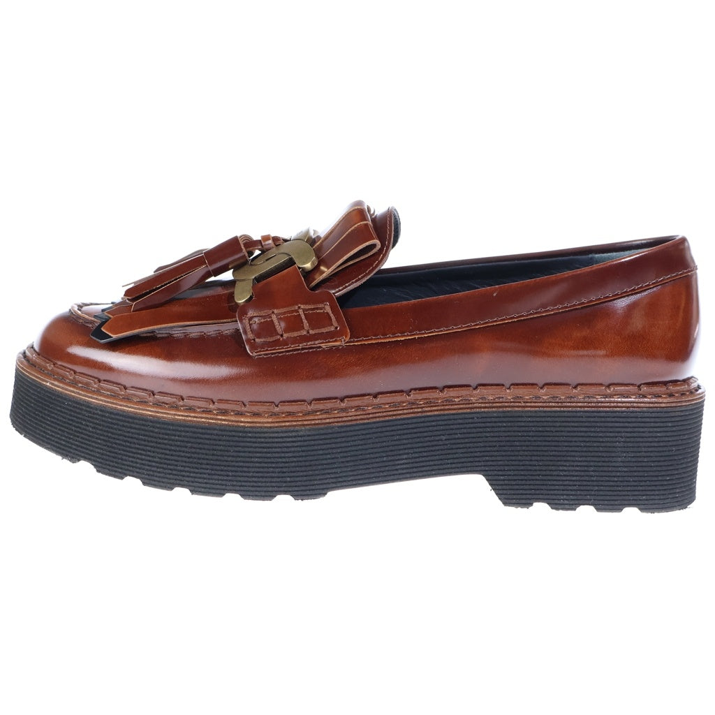TOD'S(トッズ) KATE ケイト タッセル レザー ローファー レディース ブラウン