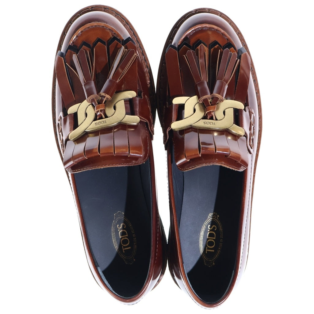 TOD'S(トッズ) KATE ケイト タッセル レザー ローファー レディース ブラウン