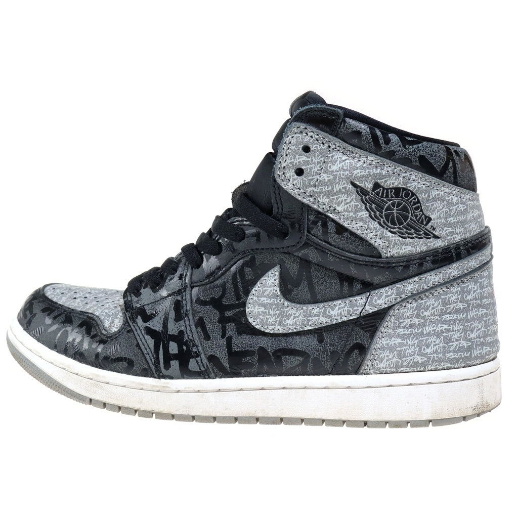 NIKE(ナイキ) AIR JORDAN 1 HIGH OG REBELLIONAIRE 555088-036 エアジョーダン1 リベリオネア ハイカットスニーカー ブラック/グレー US10.5/28.5cm
