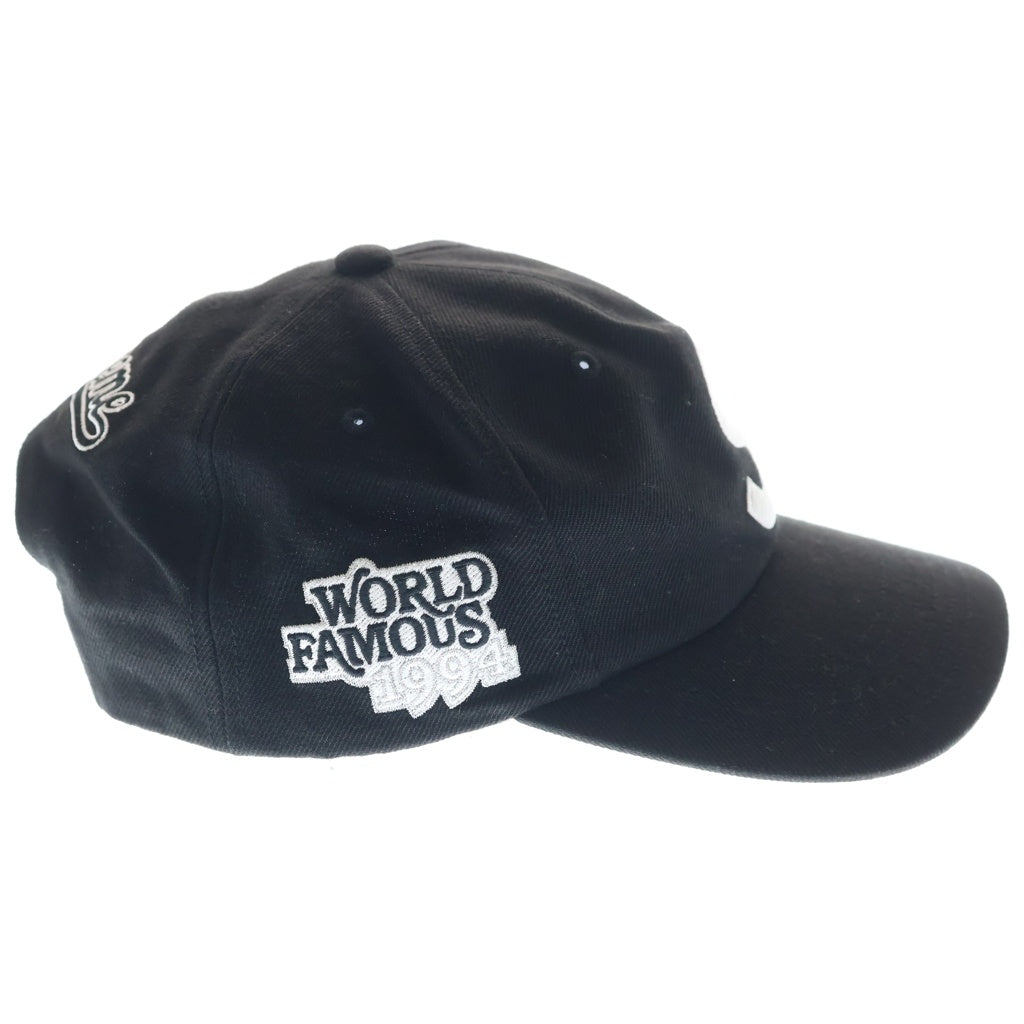 SUPREME(シュプリーム) 26SS World Famous S Logo Cap ワールドフェイマス Sロゴデザイン 6パネル ベースボールキャップ ブラック