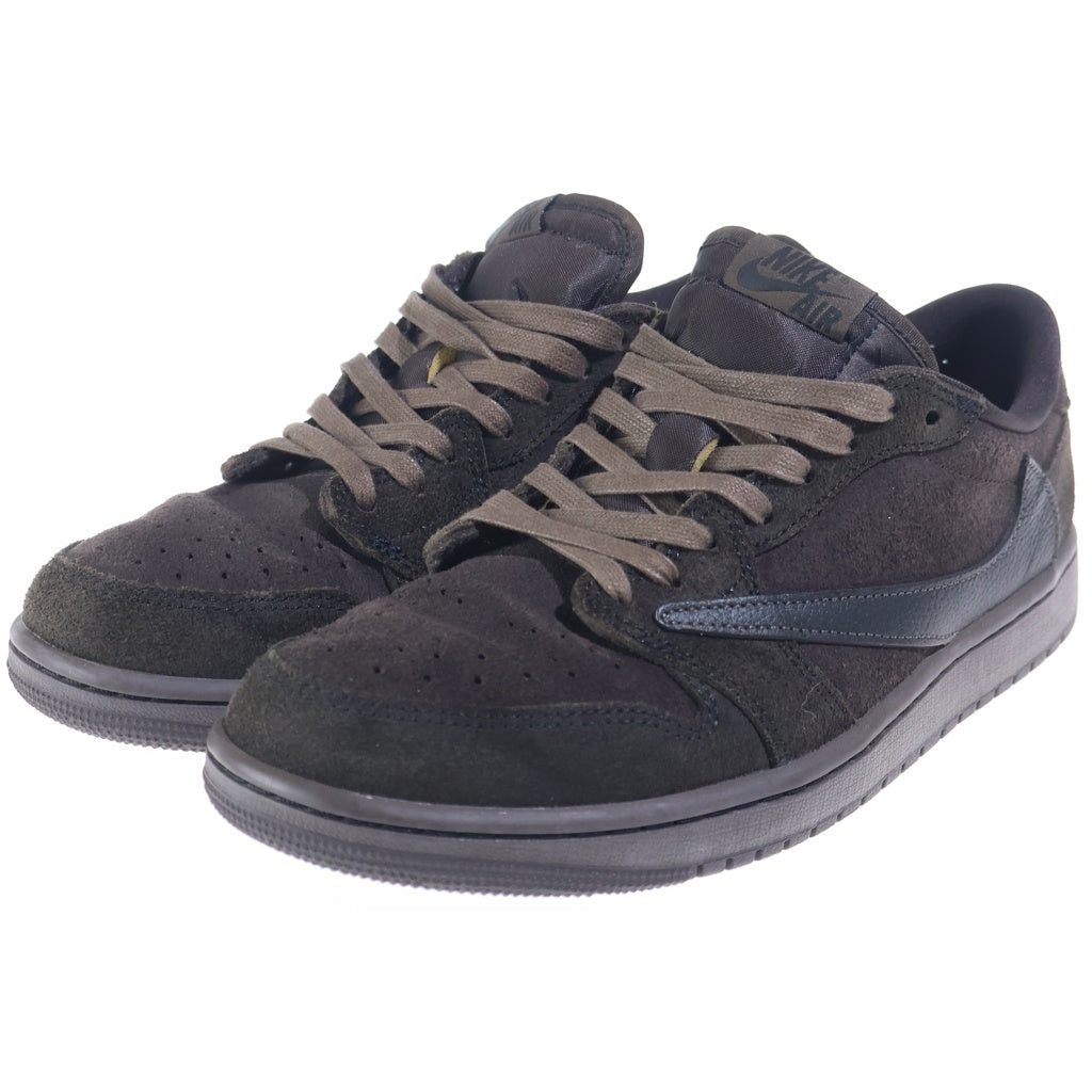NIKE(ナイキ) ×TRAVIS SCOTT AIR JORDAN 1 LOW OG SP VELVET BROWN AND DARK MOCHA DM7866-202 トラヴィススコット エアジョーダン1 ローカットスニーカー ブラウン US9/27cm