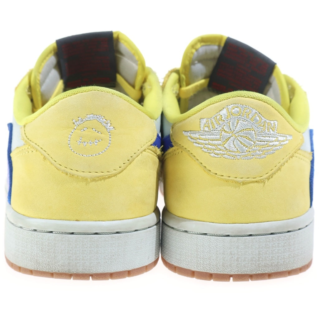 NIKE(ナイキ) ×TRAVIS SCOTT WMNS AIR JORDAN 1 RETRO LOW OG CANARY DZ4137-700 トラヴィススコット ウィメンズ エアジョーダン1 カナリー ローカットスニーカー イエロー/ホワイト US10.5/27.5cm