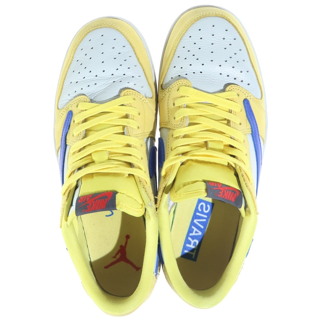 NIKE(ナイキ) ×TRAVIS SCOTT WMNS AIR JORDAN 1 RETRO LOW OG CANARY DZ4137-700 トラヴィススコット ウィメンズ エアジョーダン1 カナリー ローカットスニーカー イエロー/ホワイト US10.5/27.5cm
