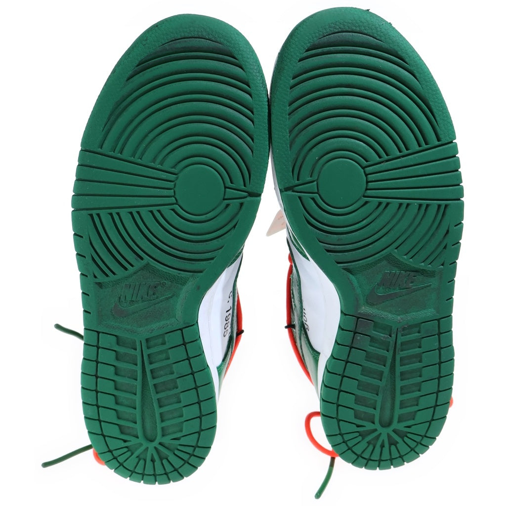 NIKE(ナイキ) ×OFF-WHITE DUNK LOW オフホワイト ダンク ローカットスニーカー ホワイト/グリーン US9/27cm CT0856-100