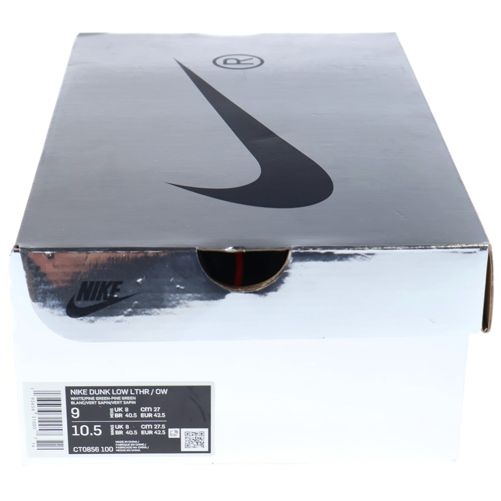 NIKE(ナイキ) ×OFF-WHITE DUNK LOW オフホワイト ダンク ローカットスニーカー ホワイト/グリーン US9/27cm CT0856-100