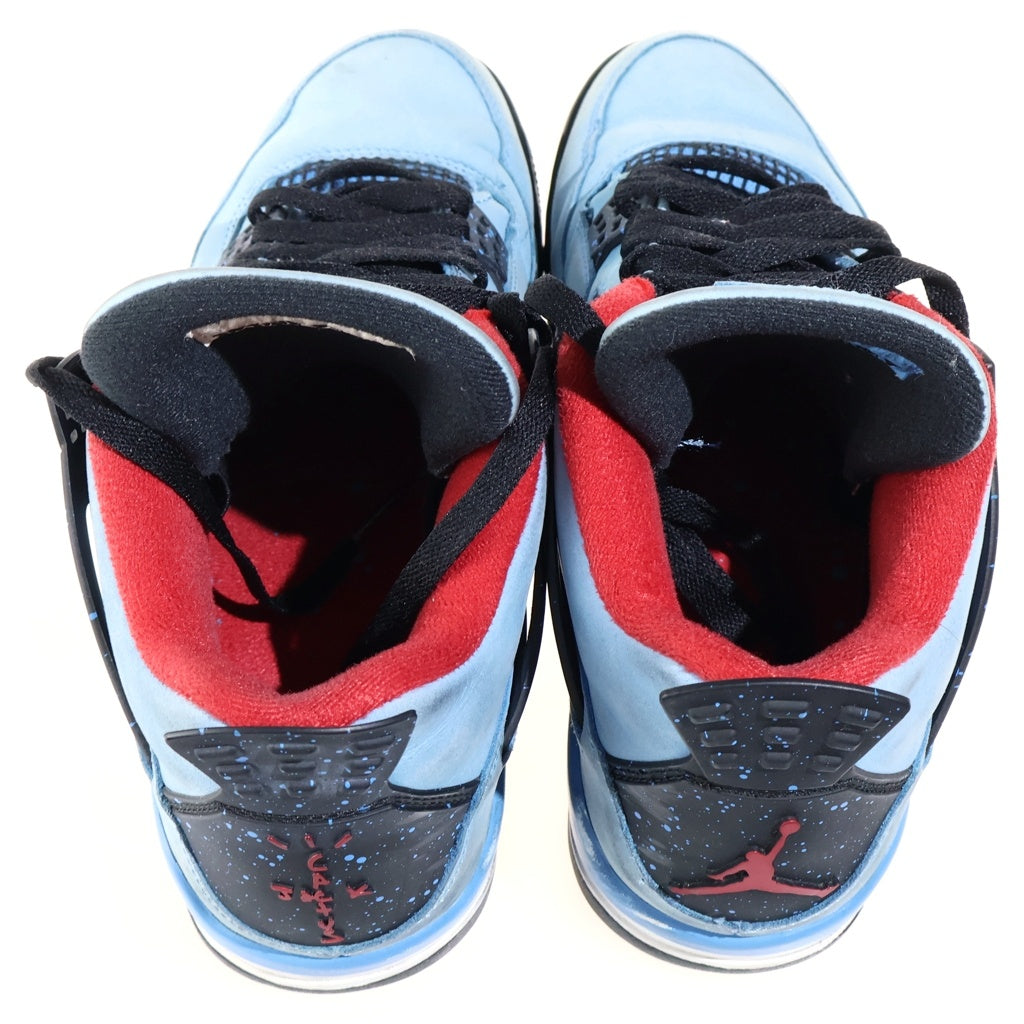 NIKE(ナイキ) ×TRAVIS SCOTT AIR JORDAN 4 RETRO CACTUS JACK 308497-406 トラヴィススコット エアジョーダン4 カクタスジャック ローカットスニーカー ブルー US9.5/27.5cm
