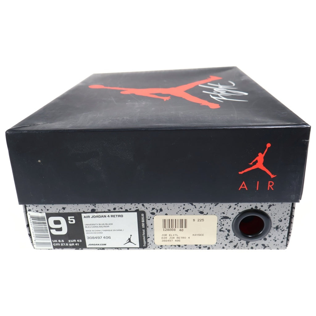 NIKE(ナイキ) ×TRAVIS SCOTT AIR JORDAN 4 RETRO CACTUS JACK 308497-406 トラヴィススコット エアジョーダン4 カクタスジャック ローカットスニーカー ブルー US9.5/27.5cm