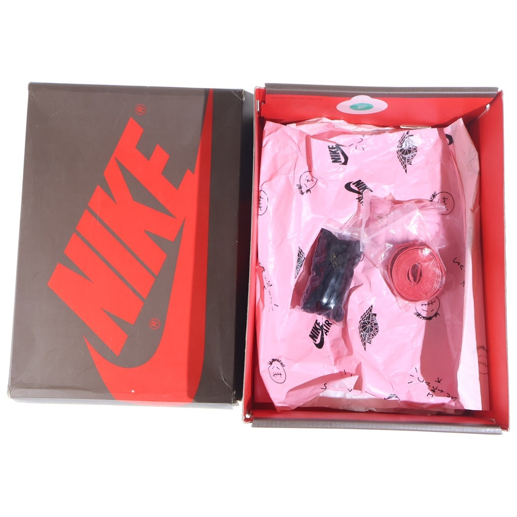 NIKE(ナイキ) ×TRAVIS SCOTT AIR JORDAN 1 LOW OG SP-T CQ4277-001 トラヴィススコット エアジョーダン ローカットスニーカー ブラウン/ブラック US9/27cm