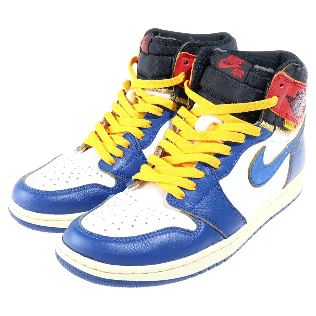 NIKE(ナイキ) ×UNION AIR JORDAN 1 RETRO HIGH OG BV1300-146 ユニオン エアジョーダン1 NRG ハイカットスニーカー ブルー/レッド US9.5/27.5cm
