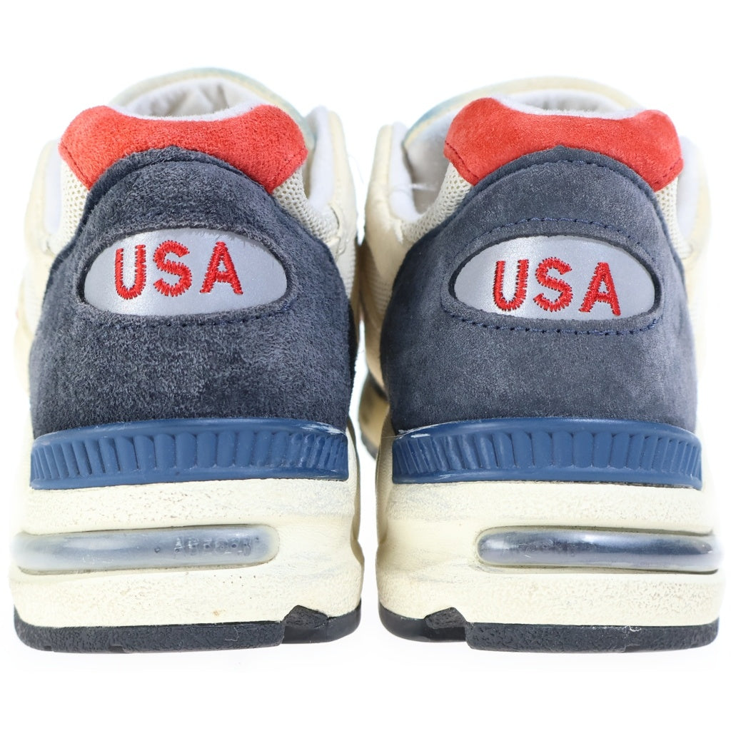 New Balance(ニューバランス) 990V2 異素材ドッキング ローカットスニーカー ホワイト/ネイビー US8.5/26.5cm M990TA2