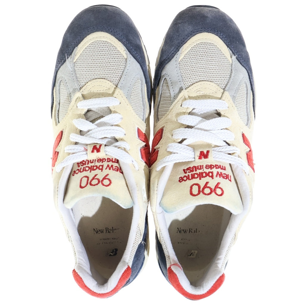 New Balance(ニューバランス) 990V2 異素材ドッキング ローカットスニーカー ホワイト/ネイビー US8.5/26.5cm M990TA2