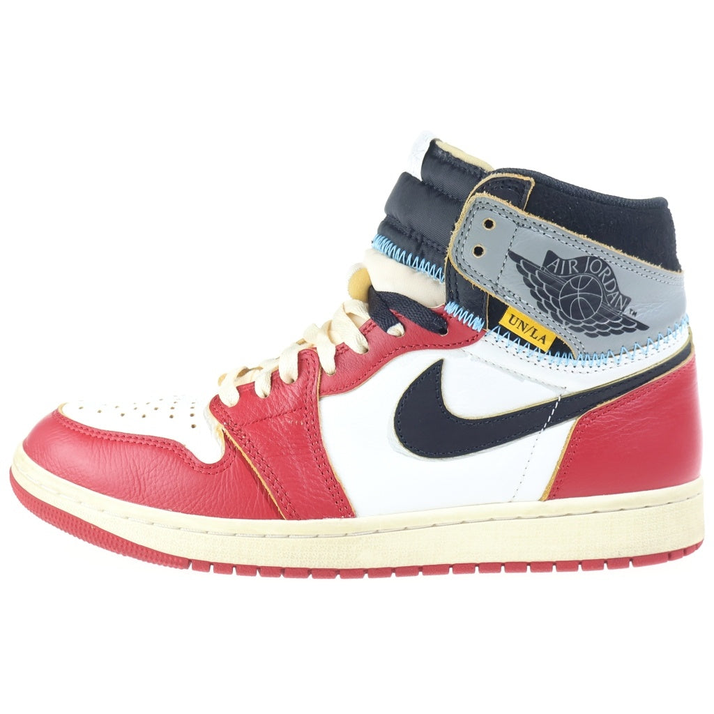NIKE(ナイキ) ×UNION AIR JORDAN 1 RETRO HIGH OG CHICAGO/SHADOW HV8563-600 ユニオン エアジョーダン1 レトロ シカゴ/シャドウ ハイカットスニーカー レッド/ホワイト/ブラック US9/27cm