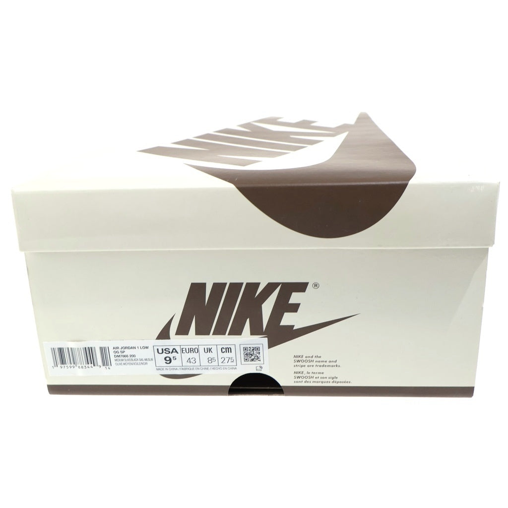 NIKE(ナイキ) ×TAVIS SCOTT AIR JORDAN1 LOW OG SP DM7866-200 エアジョーダン1 ローカットスニーカー カーキ US9.5/27.5cm
