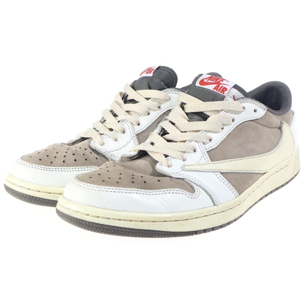 NIKE(ナイキ) ×Travis Scott Air Jordan 1 Low Reverse Mocha/Sail and Ridgerock DM7866-162 エアジョーダン1 ローカットスニーカー ブラウン/ホワイト US9/27cm
