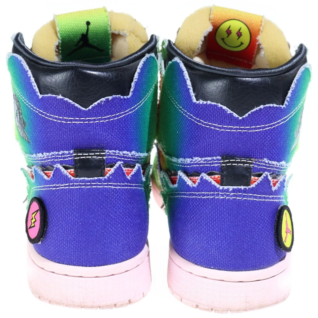 NIKE(ナイキ) ×J BALVIN AIR JORDAN 1 HIGH OG RAINBOW ジェーバルビン エアジョーダン1 レインボー ハイカットスニーカー マルチ US9/27cm DC3481-900