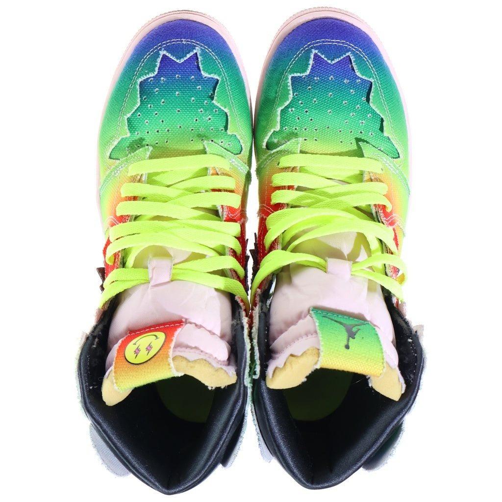 NIKE(ナイキ) ×J BALVIN AIR JORDAN 1 HIGH OG RAINBOW ジェーバルビン エアジョーダン1 レインボー ハイカットスニーカー マルチ US9/27cm DC3481-900