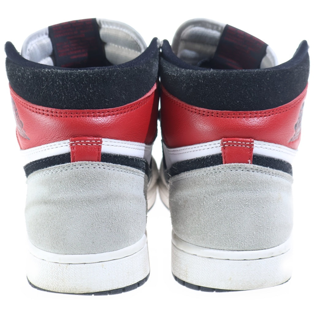 NIKE(ナイキ) AIR JORDAN 1 HIGH OG Light Smoke Grey 555088-126 エアジョーダン1 ハイ ライトスモークグレー ハイカットスニーカーシューズ グレー/レッド US9/27cm