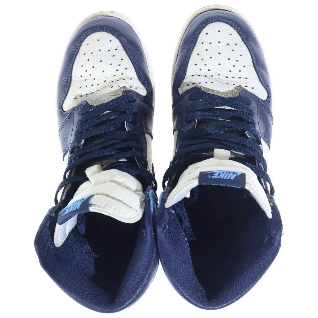 NIKE(ナイキ) AIR JORDAN 1 HIGH OG Obsidian 555088-140 エアジョーダン1 ハイ オブシディアン ハイカットスニーカー ブルー US9.5/27.5cm