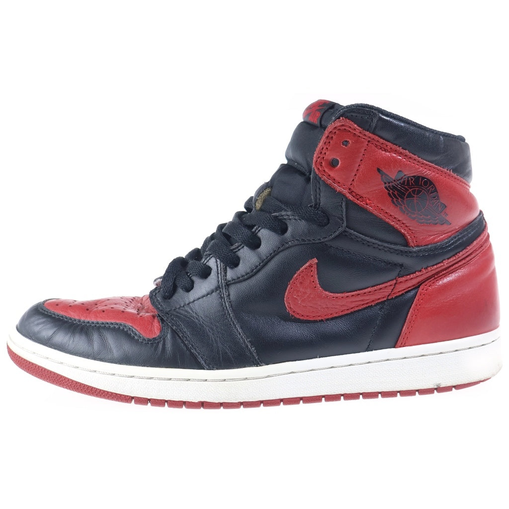 NIKE(ナイキ) AIR JORDAN1 HIGH OG BRED BUNNED 555088-001 エアジョーダン1 レトロ ブレッド バンド ハイカットスニーカー ブラック/レッド US9.5/27.5cm