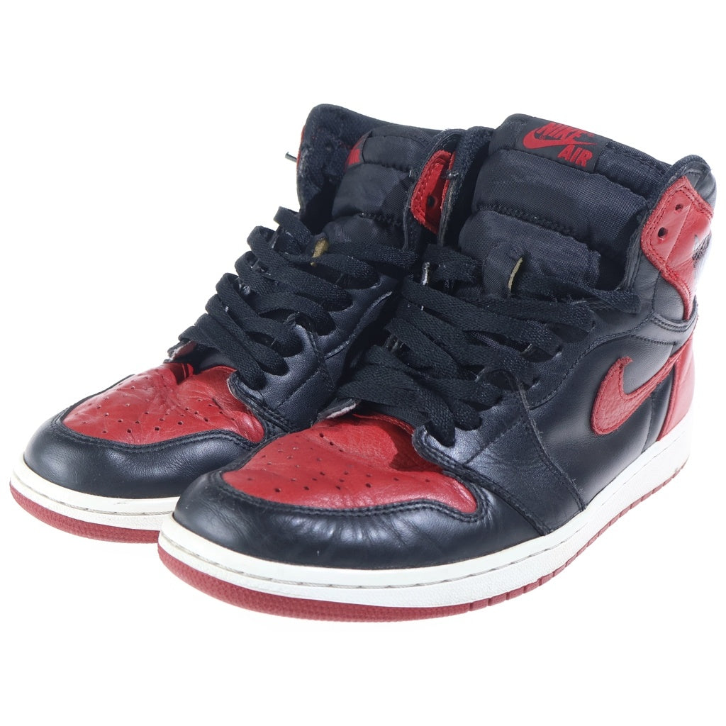 NIKE(ナイキ) AIR JORDAN1 HIGH OG BRED BUNNED 555088-001 エアジョーダン1 レトロ ブレッド バンド ハイカットスニーカー ブラック/レッド US9.5/27.5cm