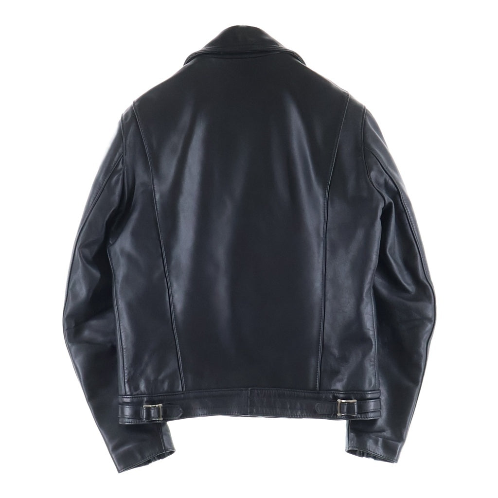 Lewis Leathers(ルイスレザー) マルチポケット ロング丈 サイクロン ジップアップ ダブルライダース ジャケット ブラック