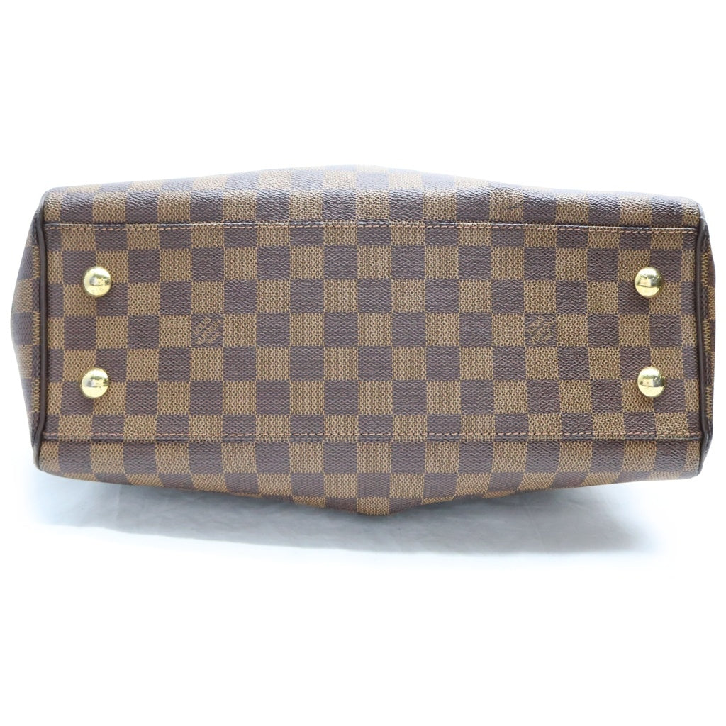 LOUIS VUITTON(ルイヴィトン) ダミエ トレヴィPM ハンドバッグ ブラウン レザー×PVC N51997 ゴールド金具