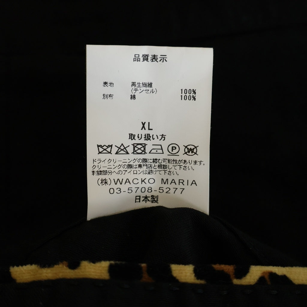WACKO MARIA(ワコマリア) SWITCHING 50'S SHORT TROUSERS レオパード柄パイピング ベルベット テンセル ショートパンツ ハーフパンツ ショーツ ブラック