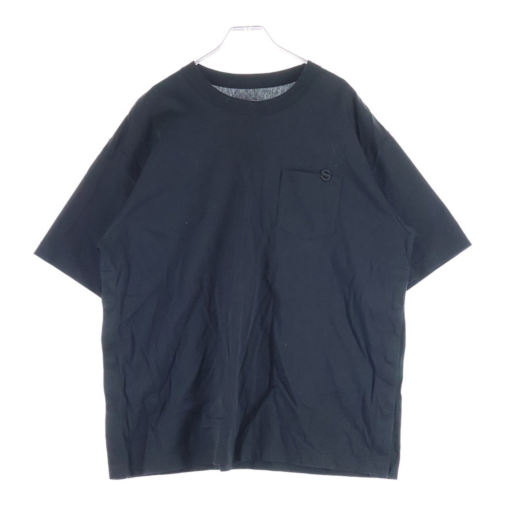 Sacai(サカイ) 26SS Cotton Jersey T-Shirt コットン ジャージー クルーネック 半袖Tシャツ カットソー ブラック SCM-336