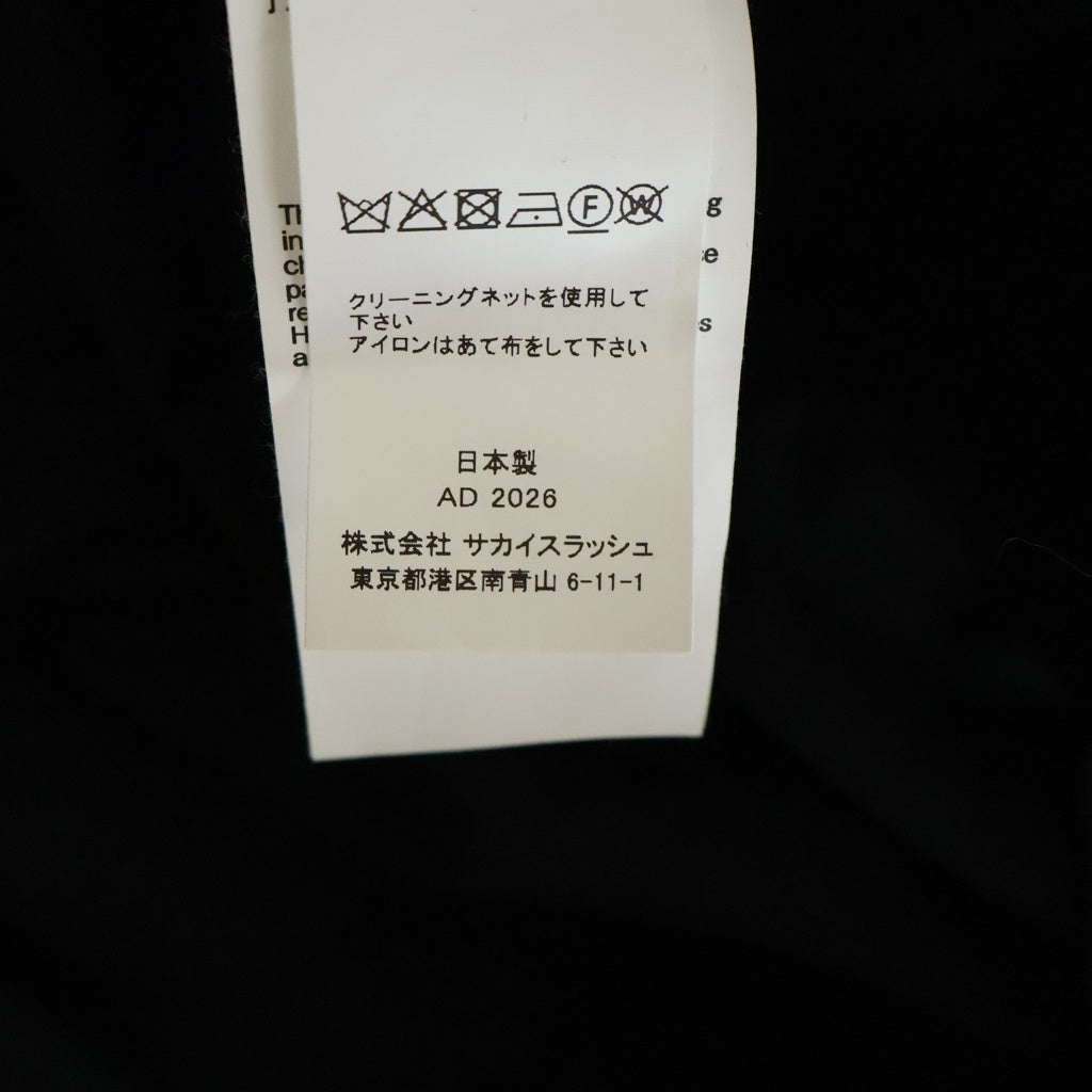 Sacai(サカイ) 26SS Cotton Jersey T-Shirt コットン ジャージー クルーネック 半袖Tシャツ カットソー ブラック SCM-336