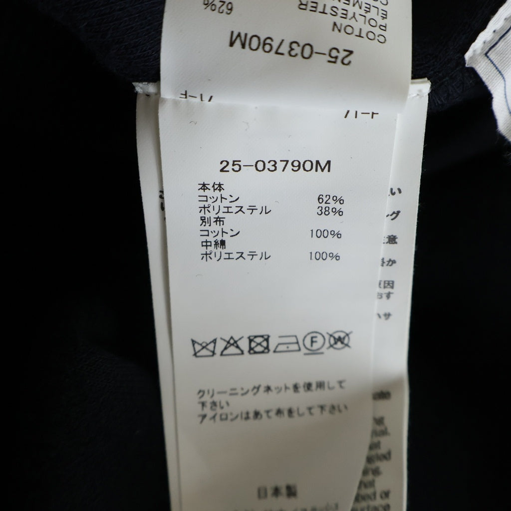 Sacai(サカイ) 25AW Sponge Sweat Blouson スポンジスウェット ジップアップ ジャケット ブルゾン ブラック 25-03790M