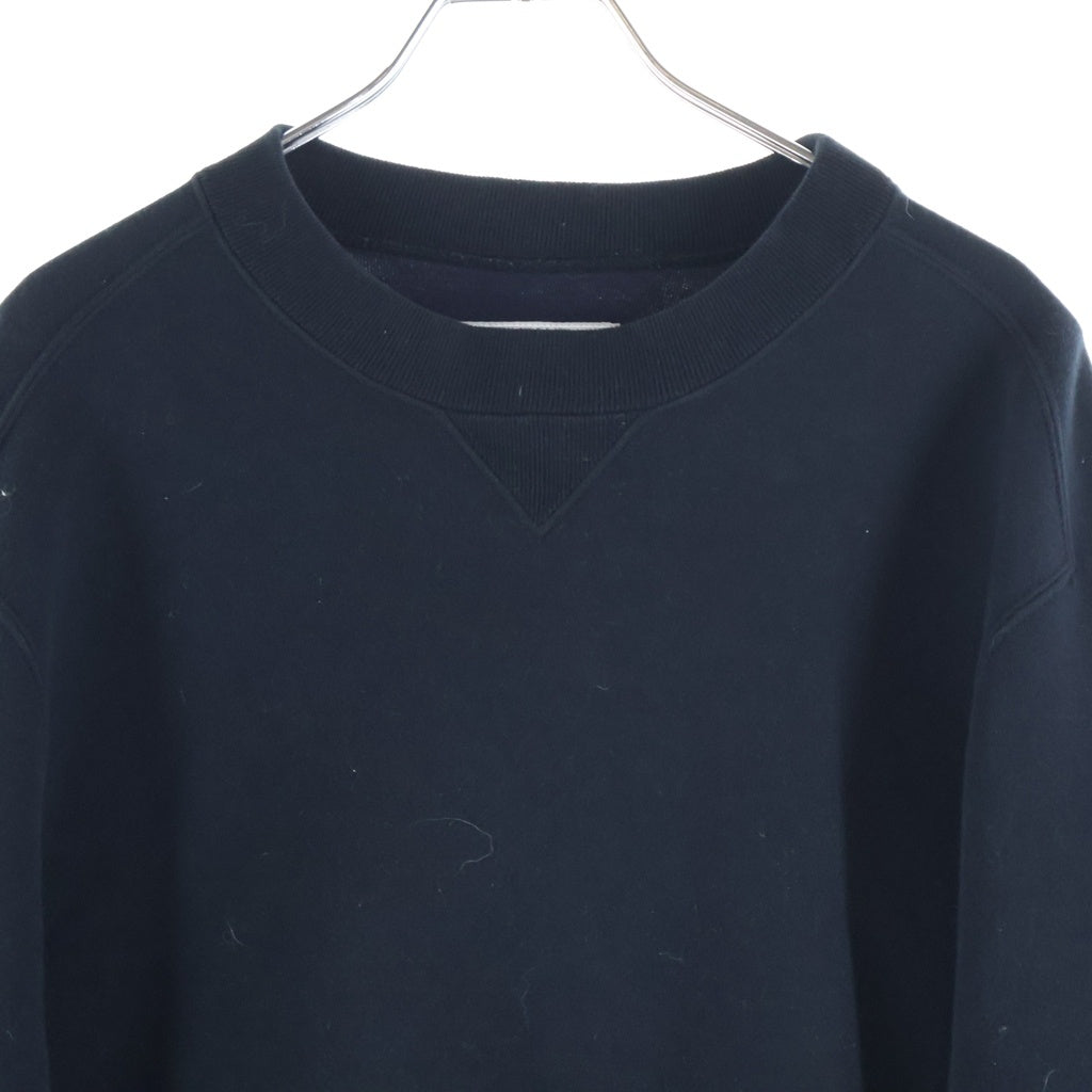 Sacai(サカイ) 24AW Nylon Twill x Sponge Sweat Pullover 再構築 ナイロンツイル スポンジスウェット ドッキング プルオーバー トレーナー ブラック 24-03456M