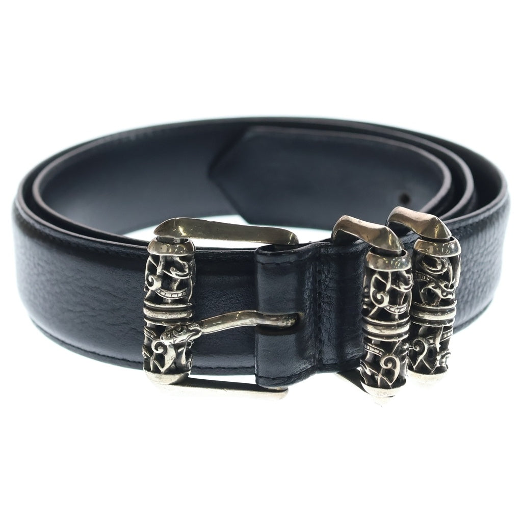 CHROME HEARTS(クロムハーツ) BLT ROLLER 3PC1.5inch 3PCローラーバックル レザーベルト シルバー BCA357