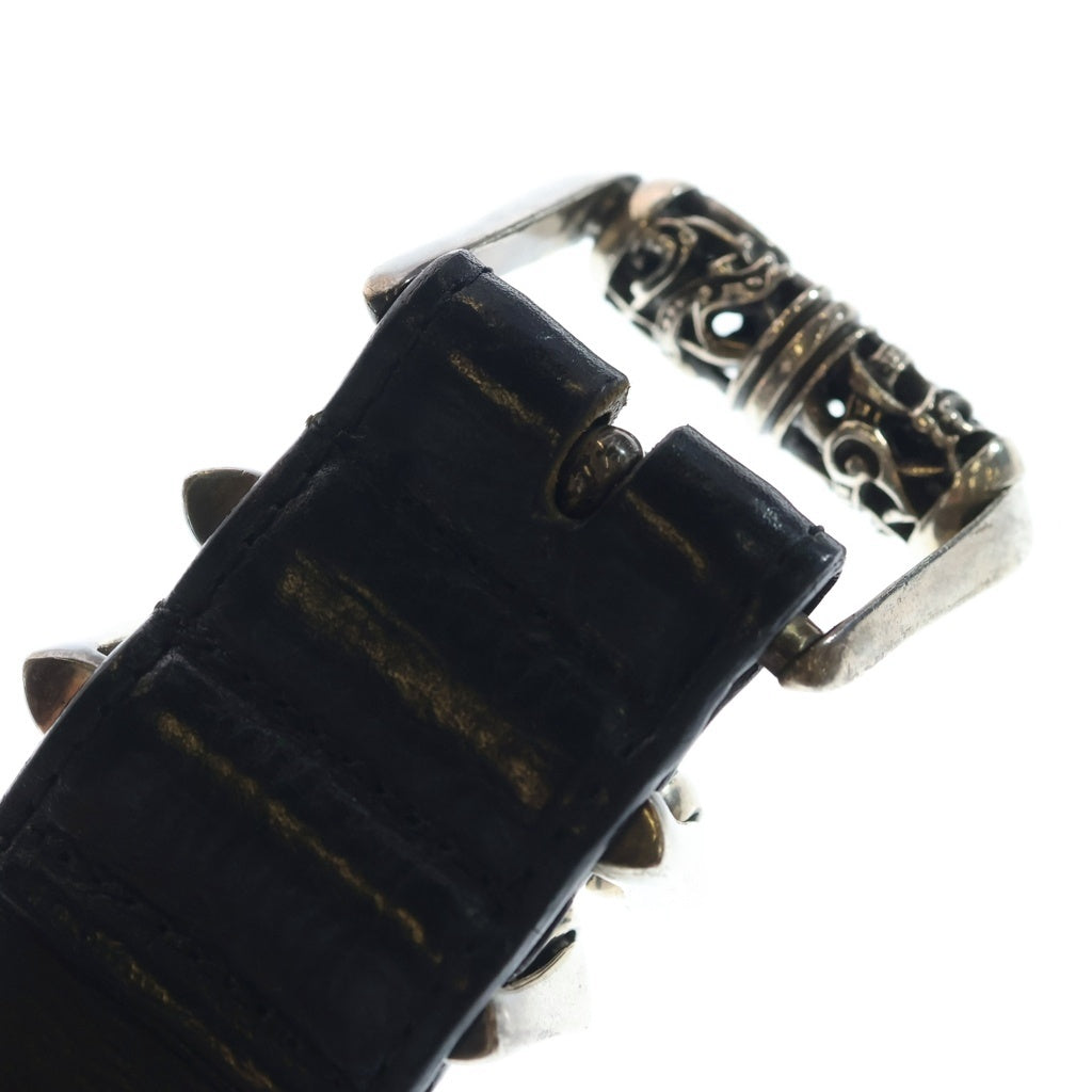 CHROME HEARTS(クロムハーツ) BLT ROLLER 3PC1.5inch 3PCローラーバックル レザーベルト シルバー BCA357