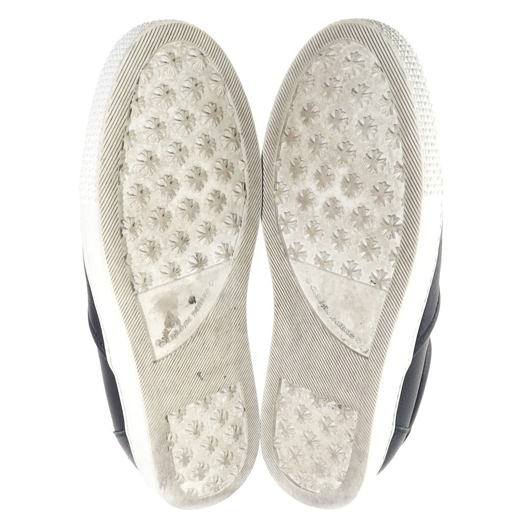 CHROME HEARTS(クロムハーツ) SLIP ON スリッポン CHプラスパッチダガー装飾レザー ローカットスニーカー ブラック/シルバー